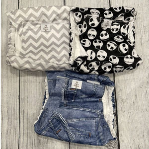 CUTEBONE 3 Male Dog Diapers Wraps Belly Band L Jack Skeleton Jeans Grey E9